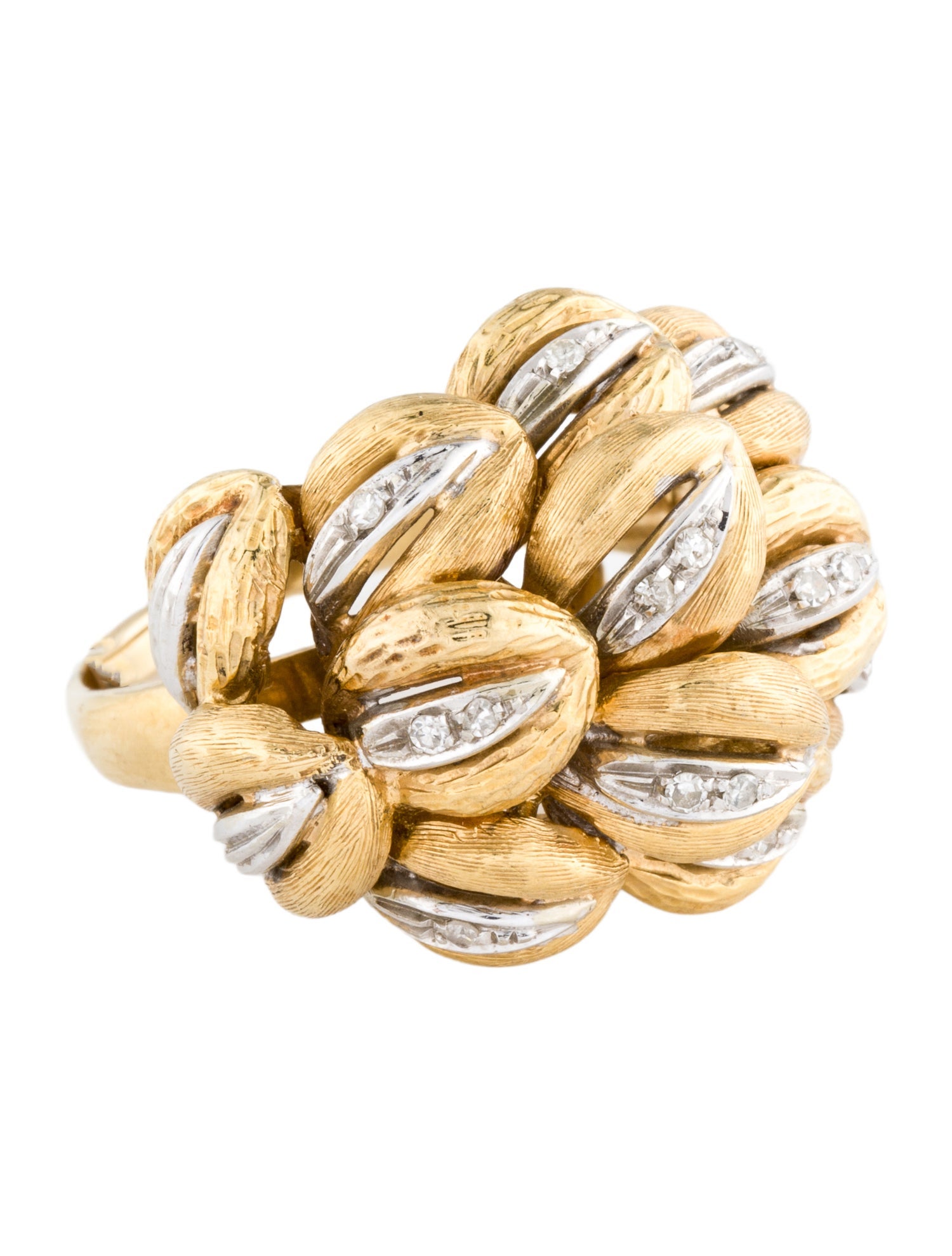 Ring 18K Diamond Two-Tone Cocktail Ring