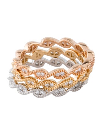 Ring 14K Diamond Triple Band Set