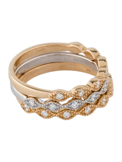 Ring 14K Diamond Triple Band Set
