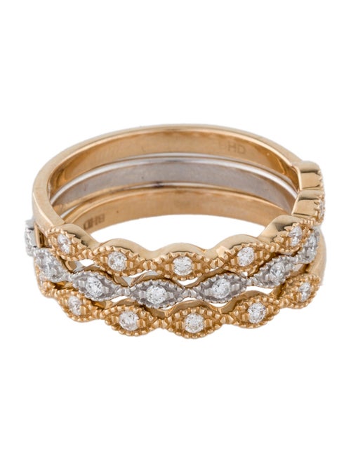 Ring 14K Diamond Triple Band Set