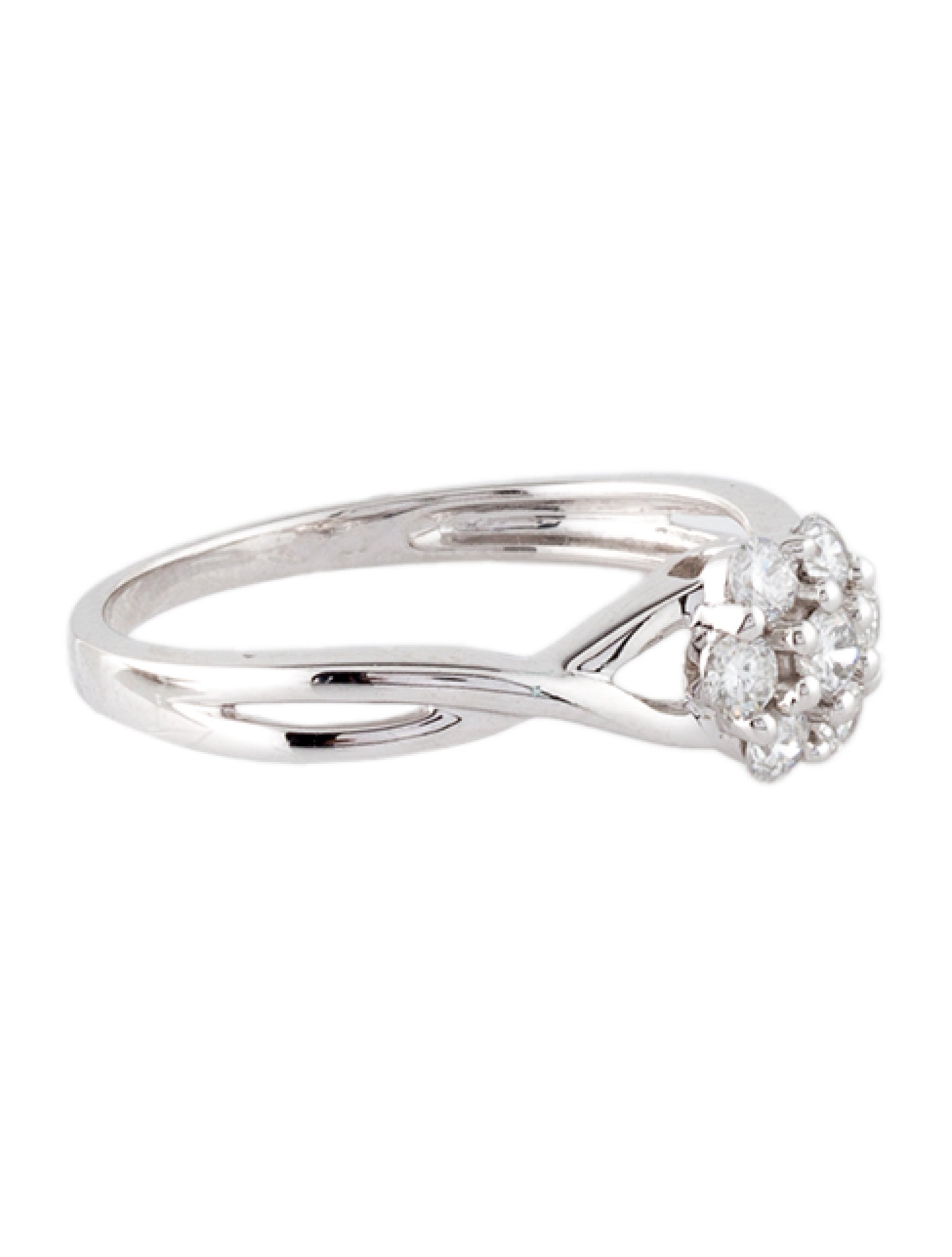 Ring 14K Diamond Floral Cocktail Ring