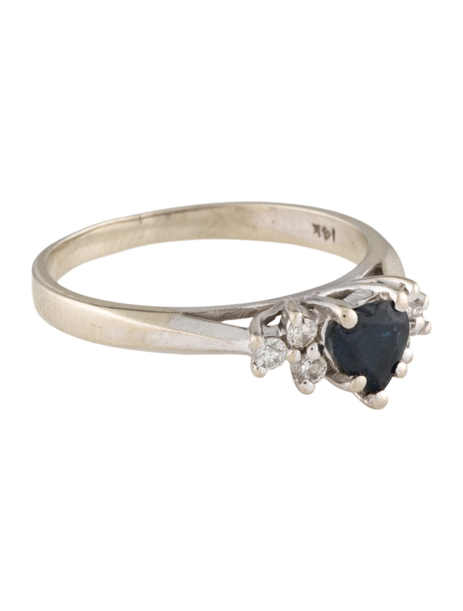 Ring 14K Sapphire & Diamond Cocktail Ring