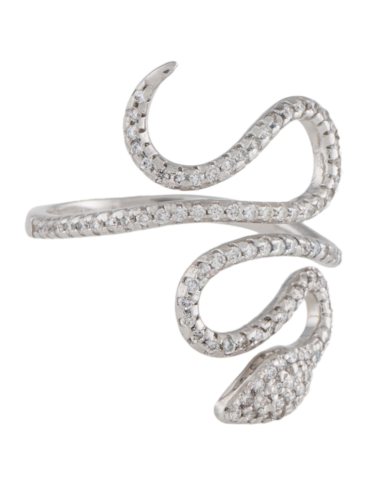 Ring 14K Diamond Snake