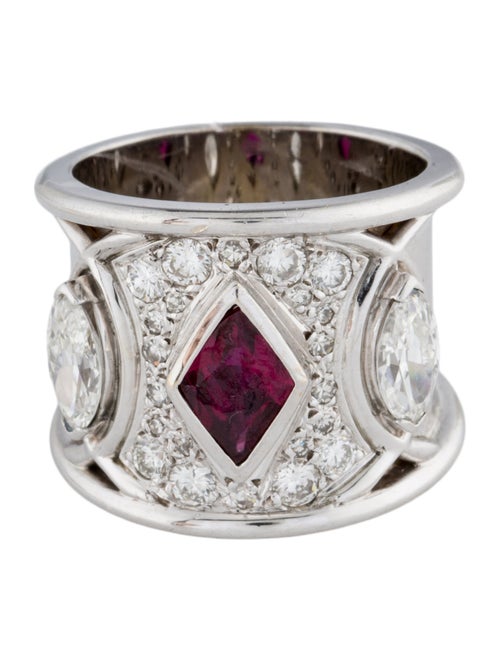 Ring 1.81ctw Diamond & Ruby Cocktail Ring