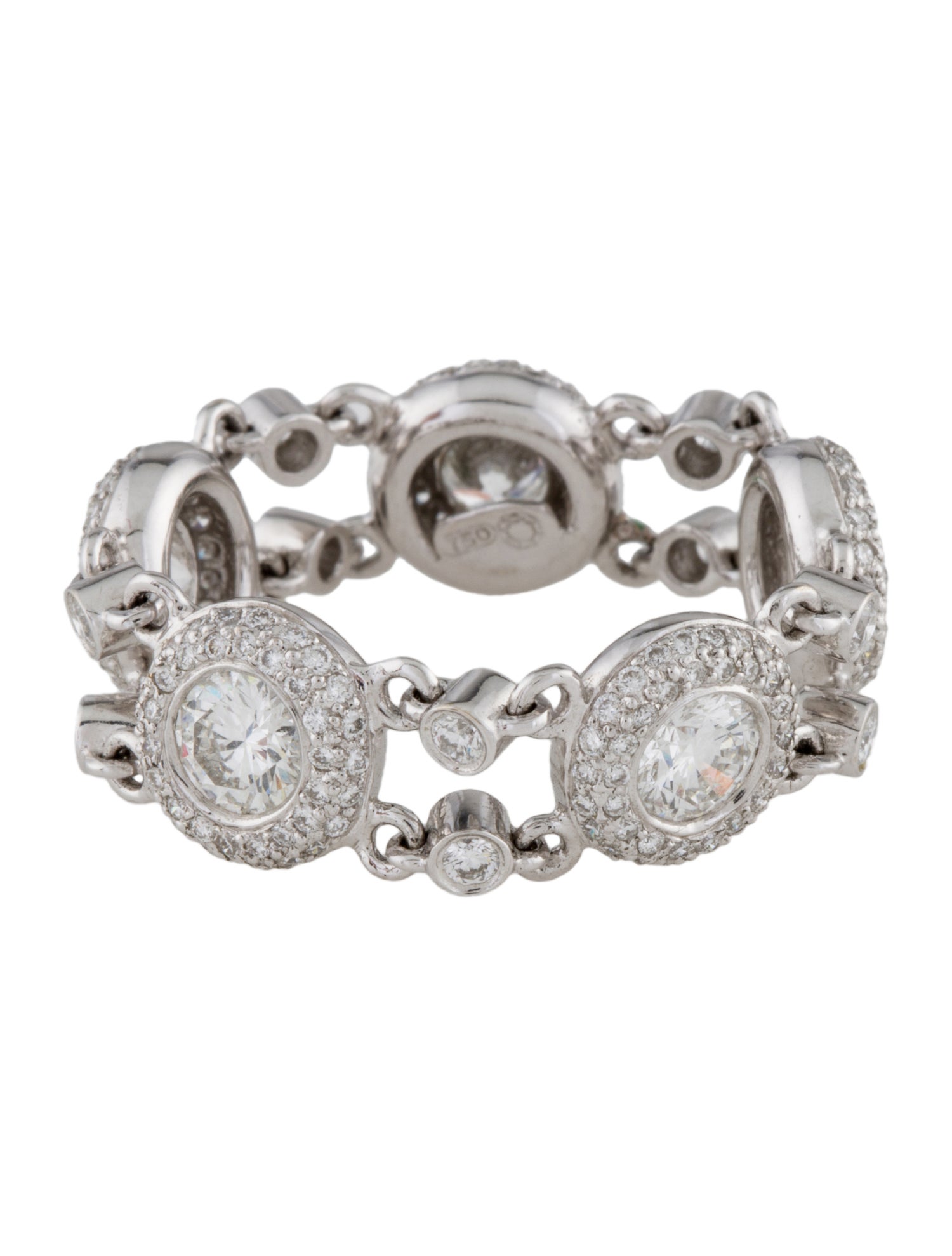 Ring 18K 1.84ctw Diamond Chain Link Ring