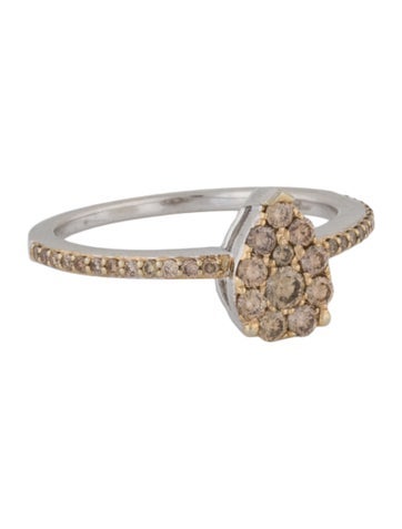Ring Cocktail 14K Diamond 6.5