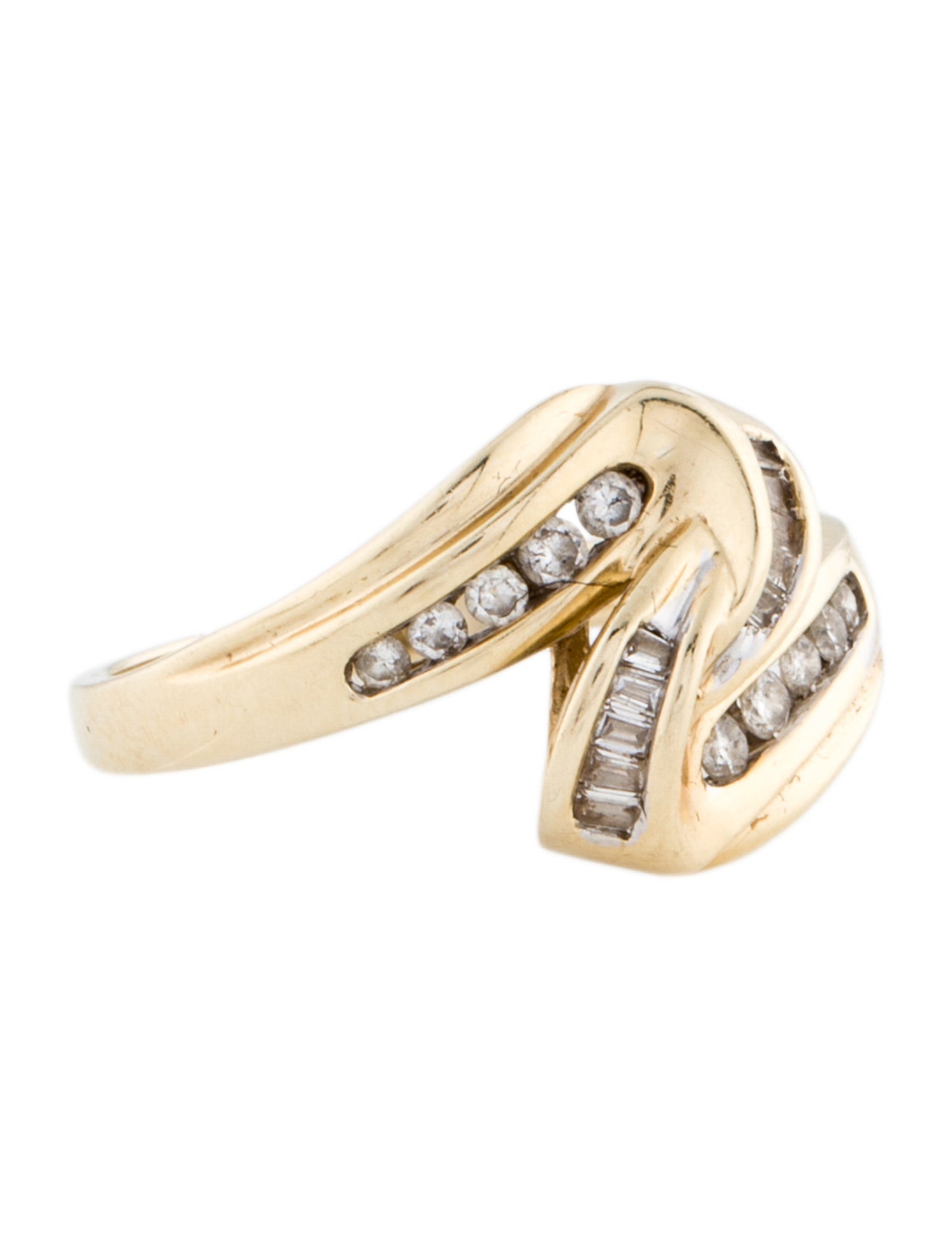 Charriol 18K Diamond Flamme Blanche Cable Band Ring
