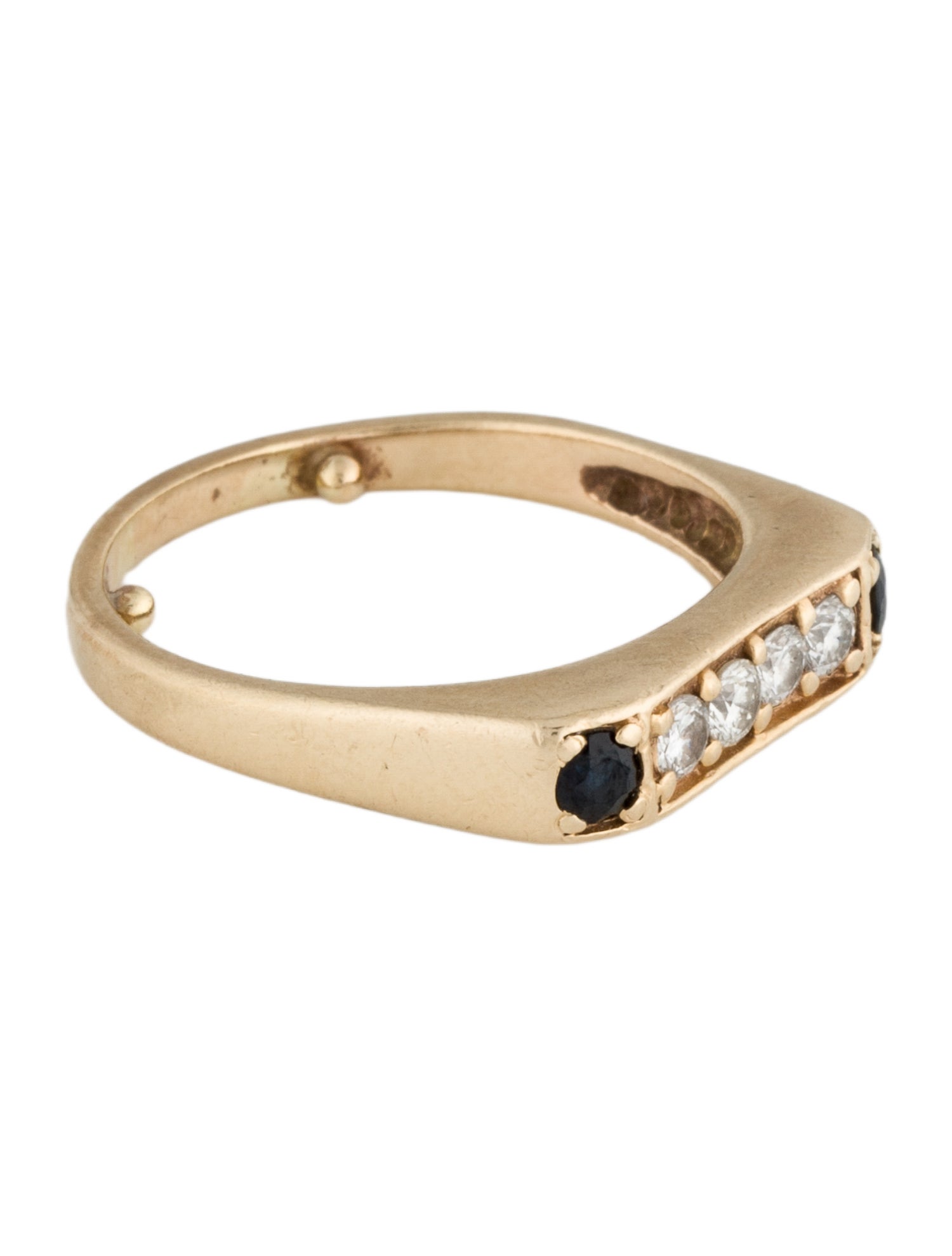 Ring 14K Sapphire & Diamond Band