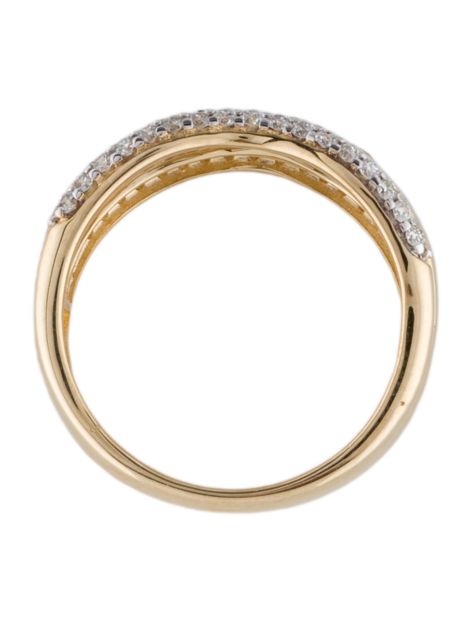 Ring 14K Diamond Curved Band