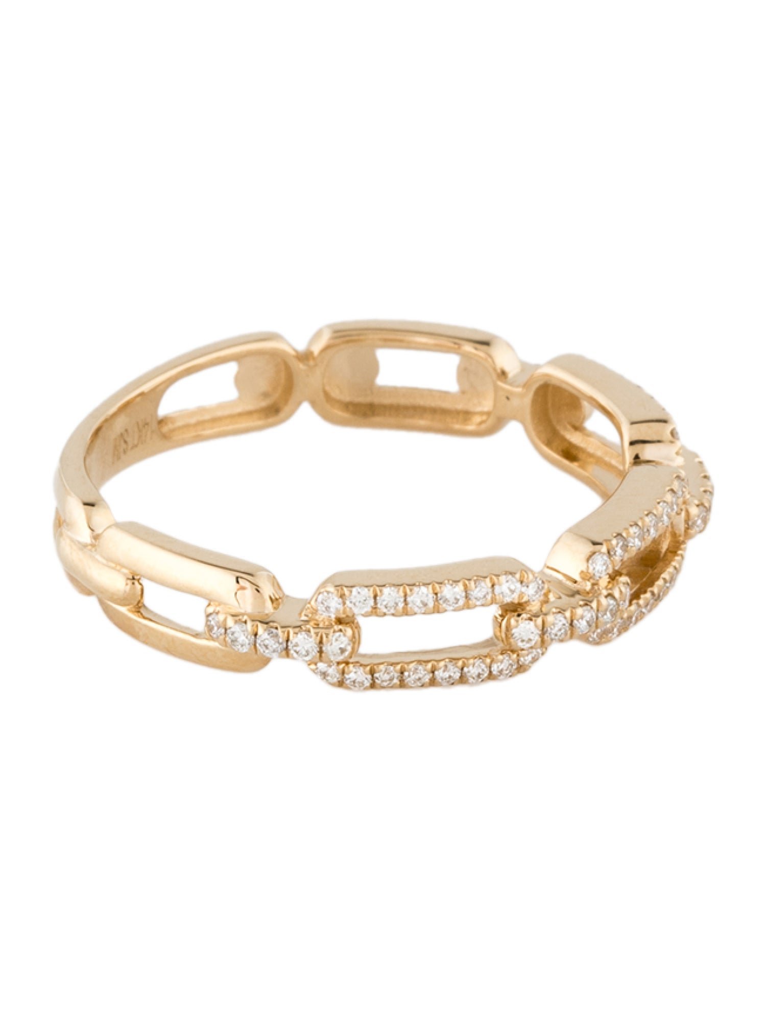 Ring 14K Diamond Link Band