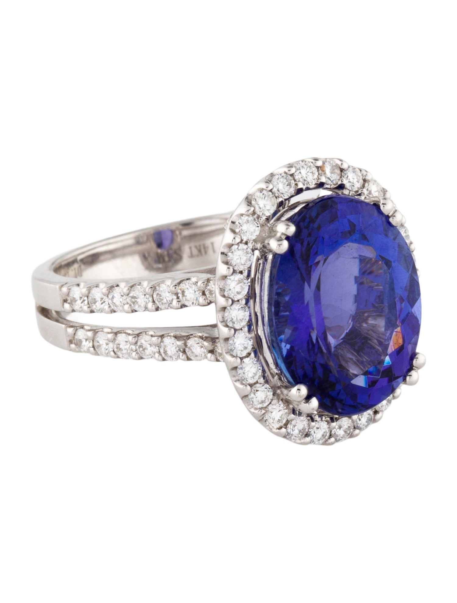 Ring 14K 7.76ctw Tanzanite & Diamond Pendant Necklace