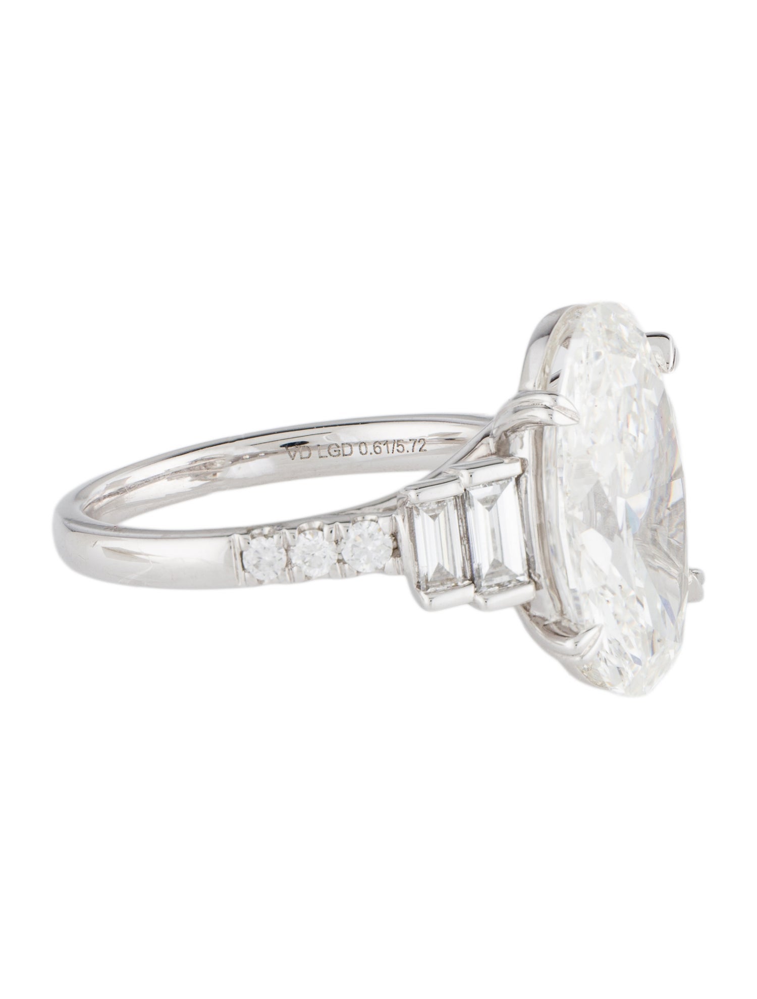 Ring 14K 5.72ctw Lab-Grown Diamond Engagement