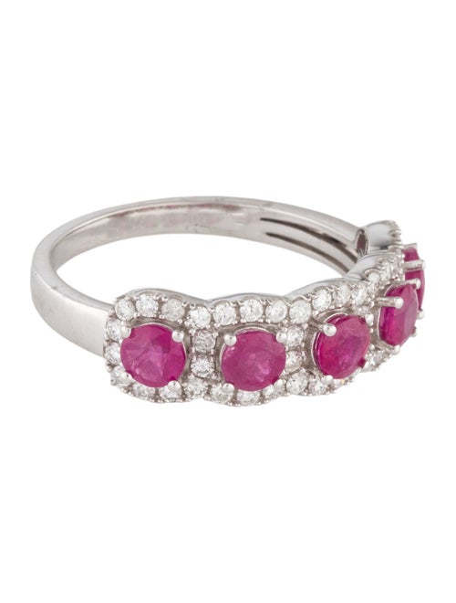 Ring 14K 1.25ctw Ruby & Diamond Band