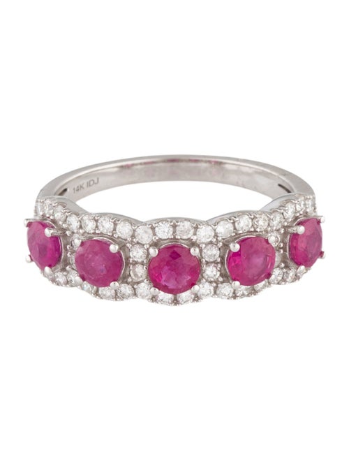 Ring 14K 1.25ctw Ruby & Diamond Band