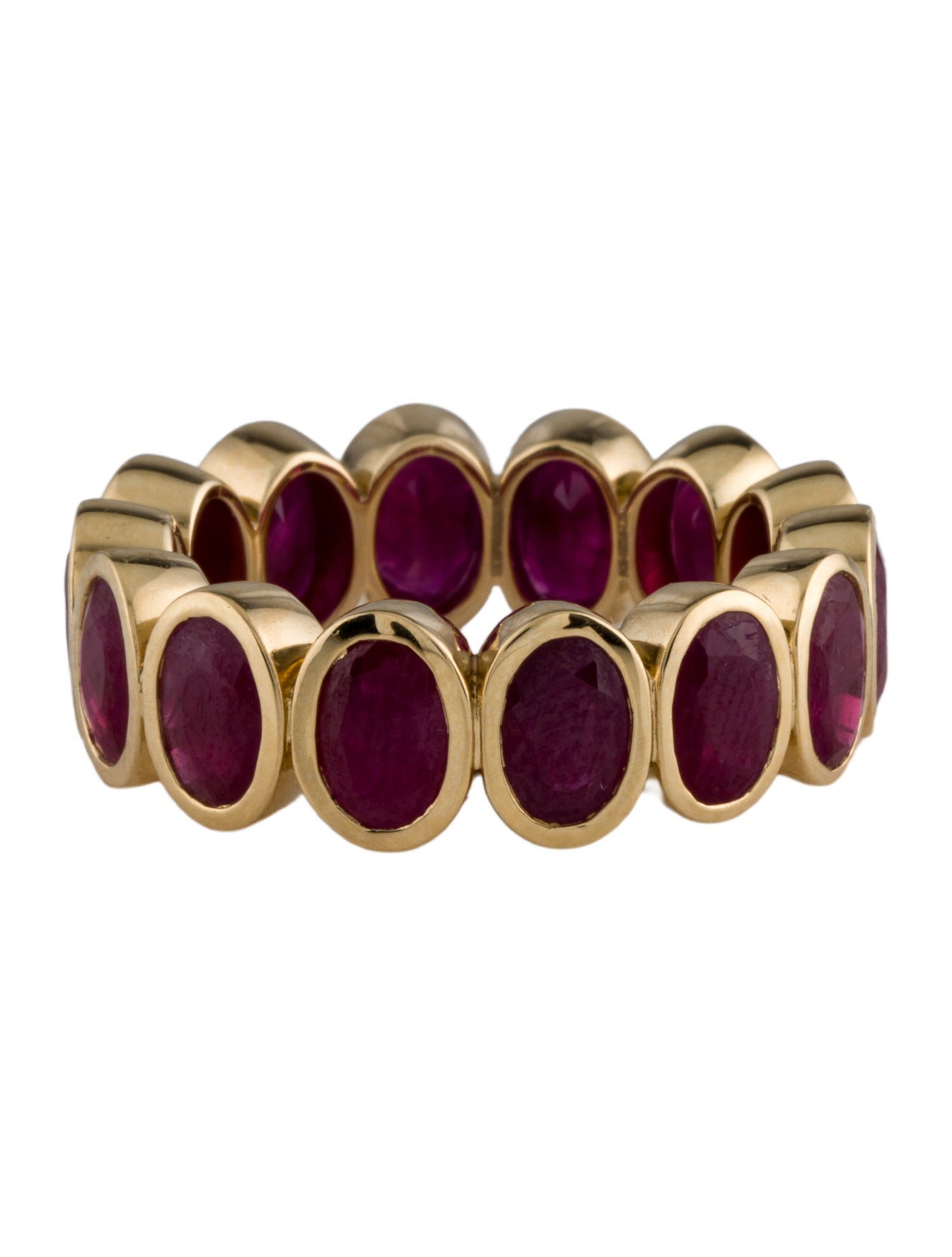 Ring 18K 7.72ctw Ruby Eternity Band Ring