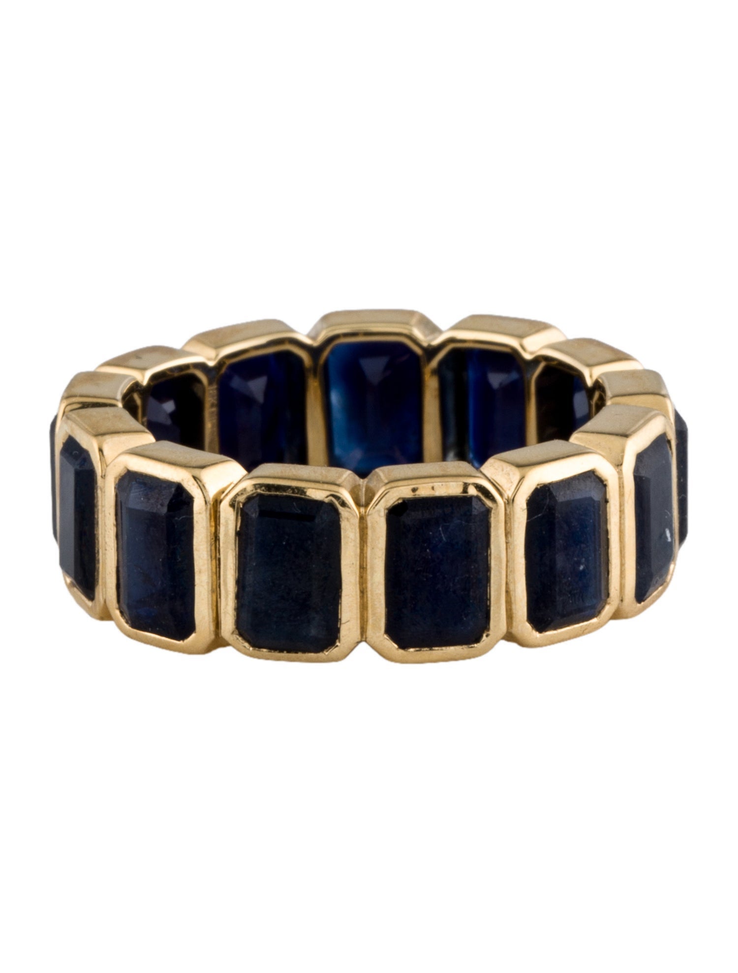 Ring 18K 8.94ctw Sapphire Eternity Band Ring