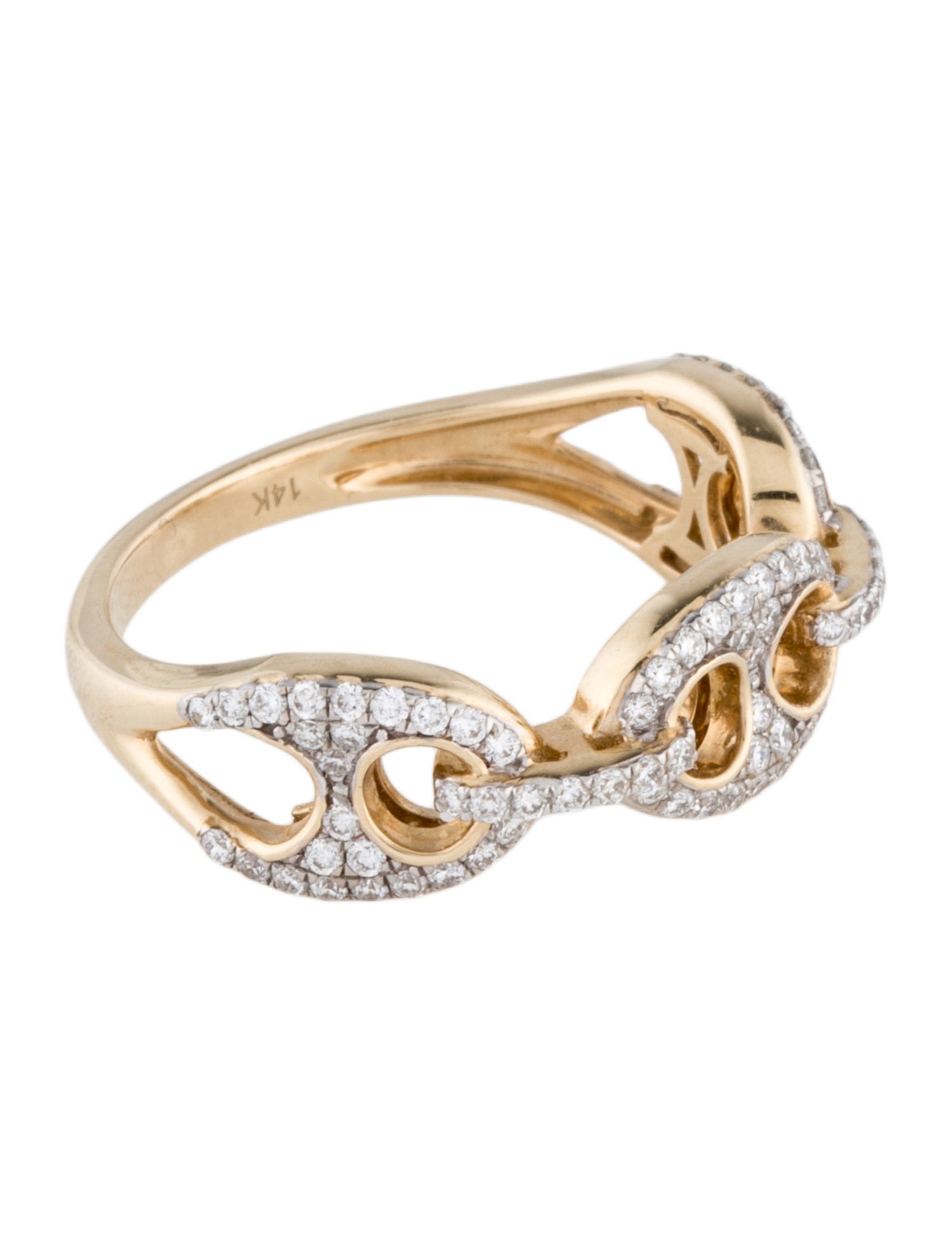 Ring 14K Diamond Mariner Link Band