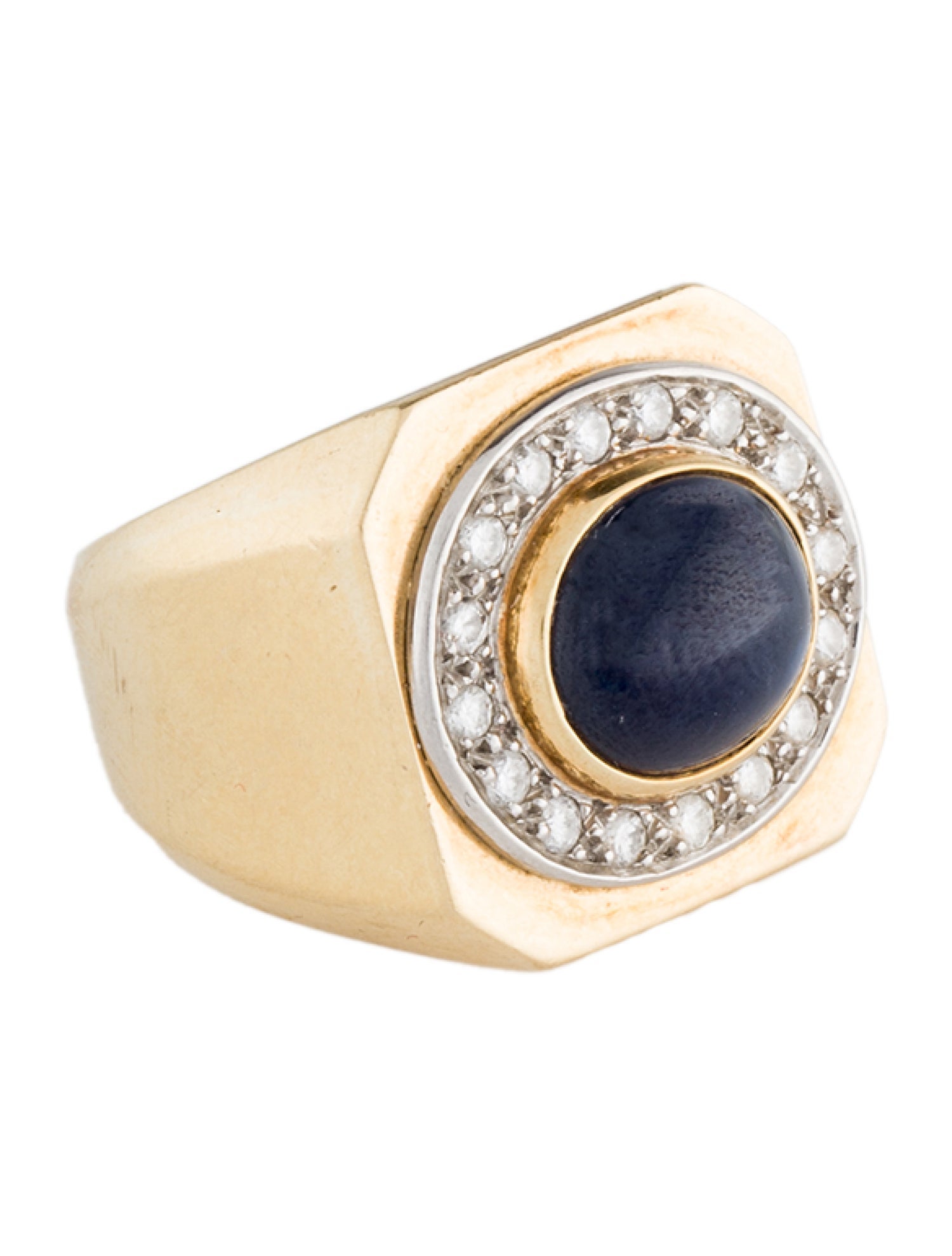 Ring 18K 6.02ct Sapphire & Diamond Cocktail Ring