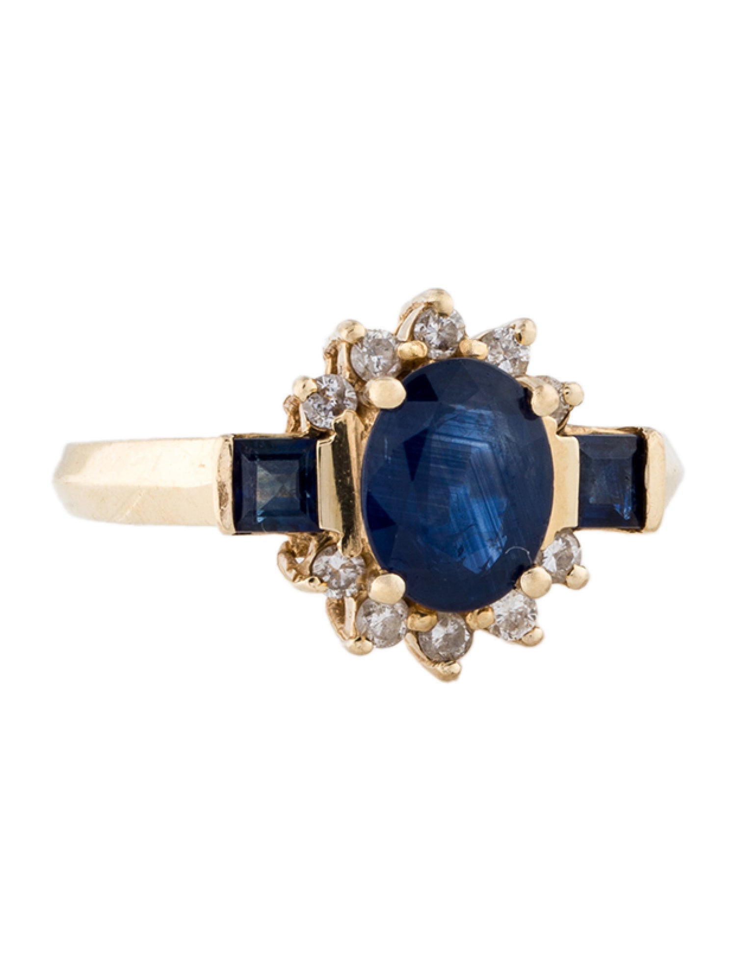 Ring 14K 1.65ctw Sapphire & Diamond Cocktail Ring