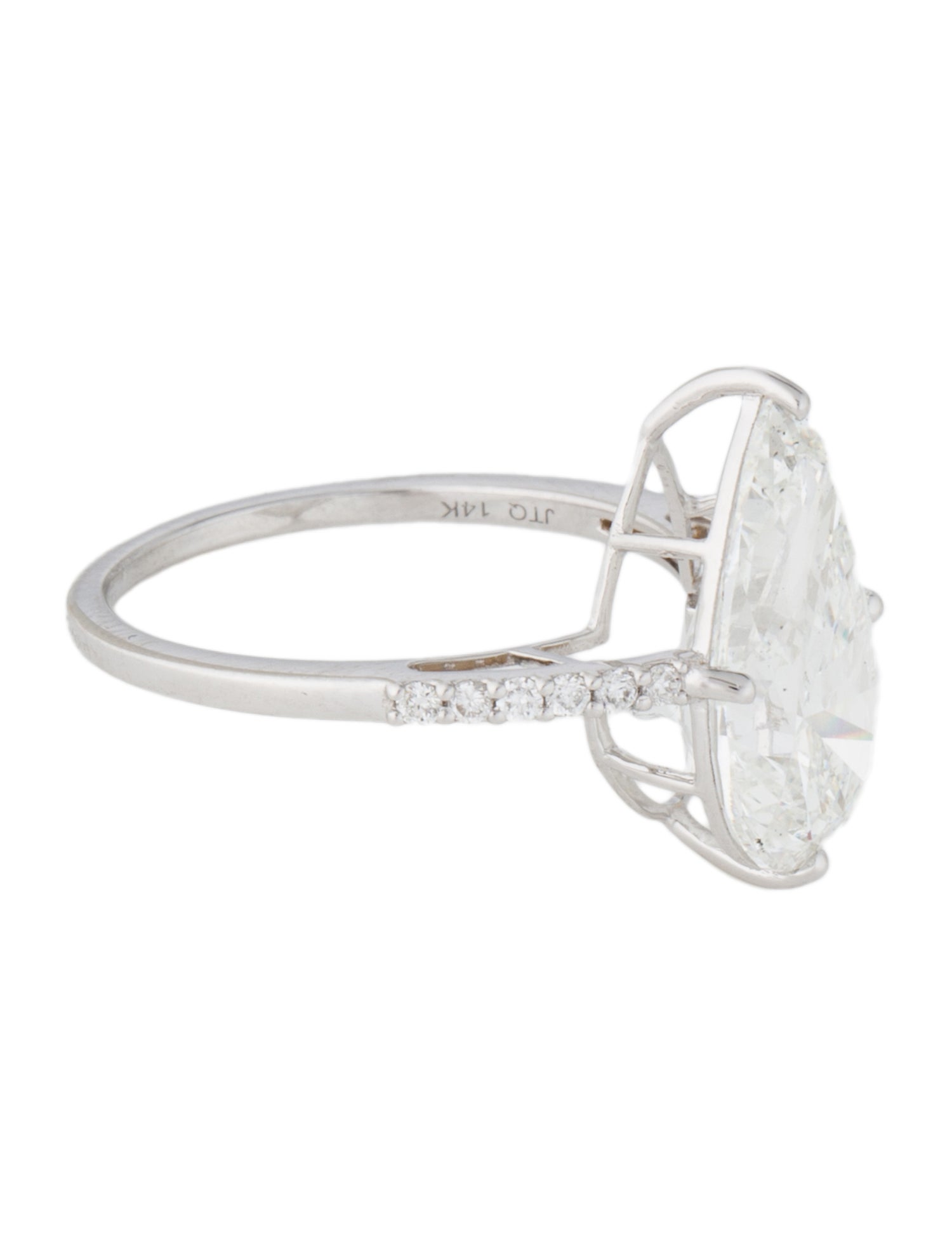 Ring 14K 4.48ct Lab-Grown Diamond Engagement