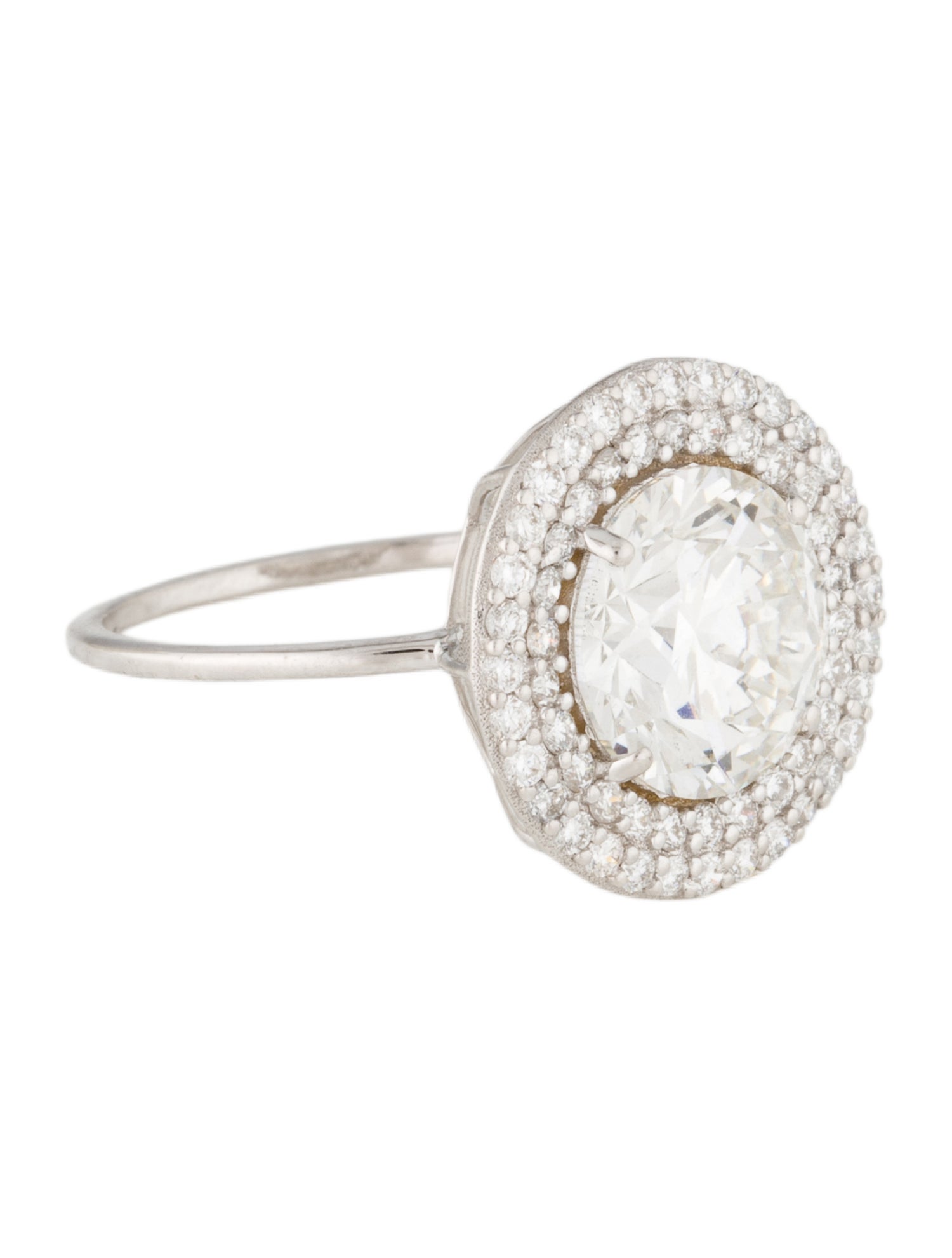 Ring 14K 3.41ct Lab-Grown Diamond Halo Set Engagement