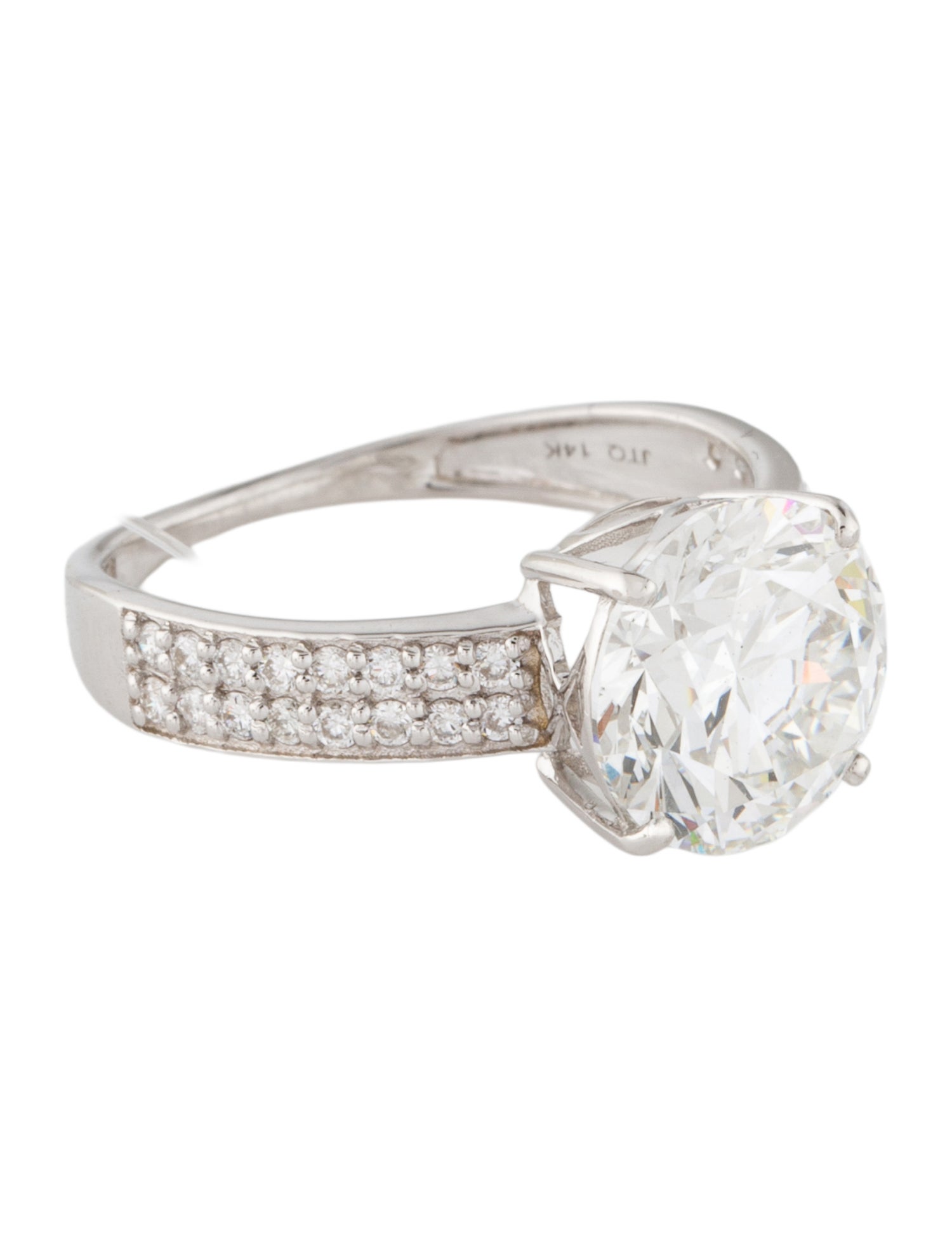 Ring 14K 3.38ct Lab-Grown Diamond Engagement