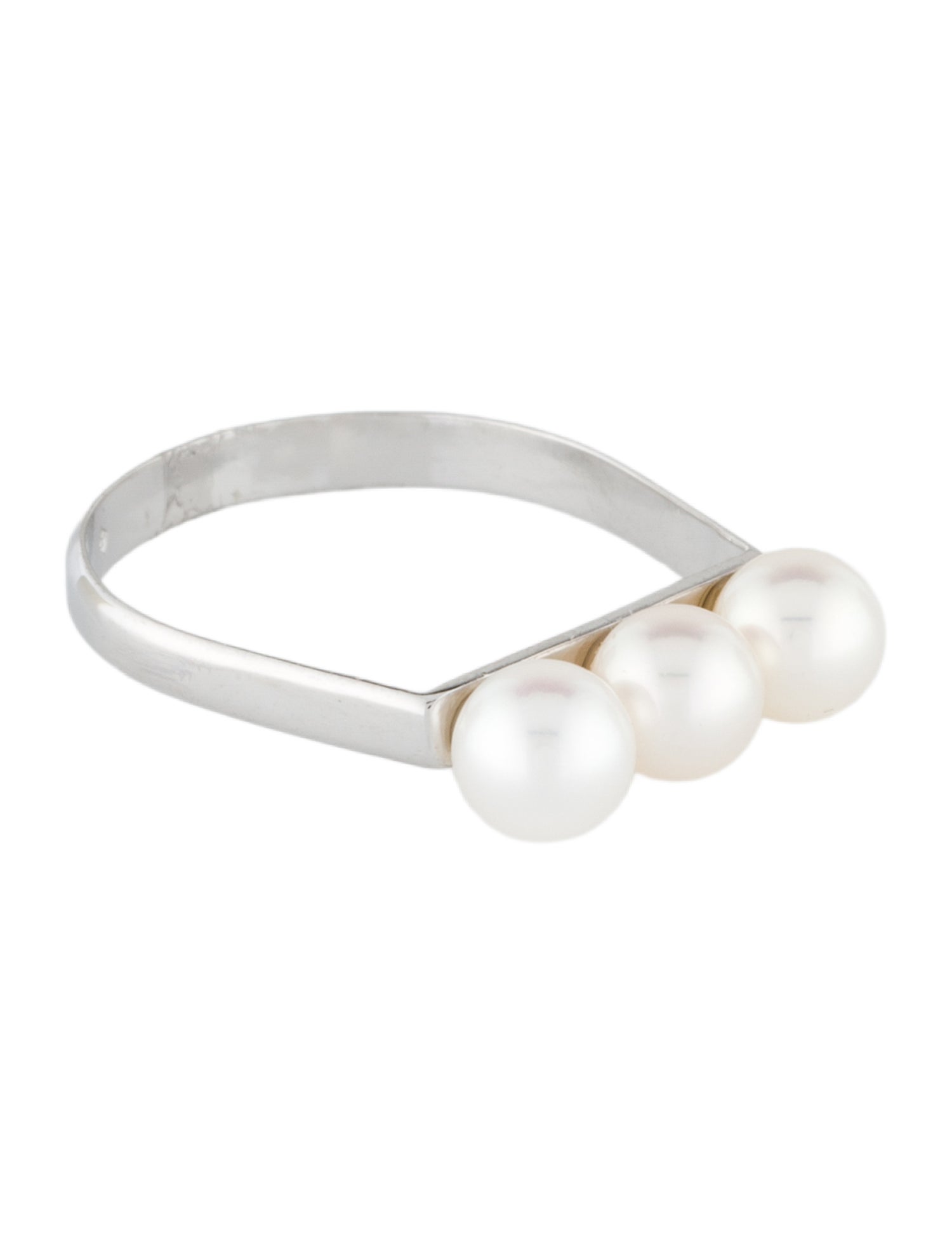 Ring 14K Pearl Bar Band