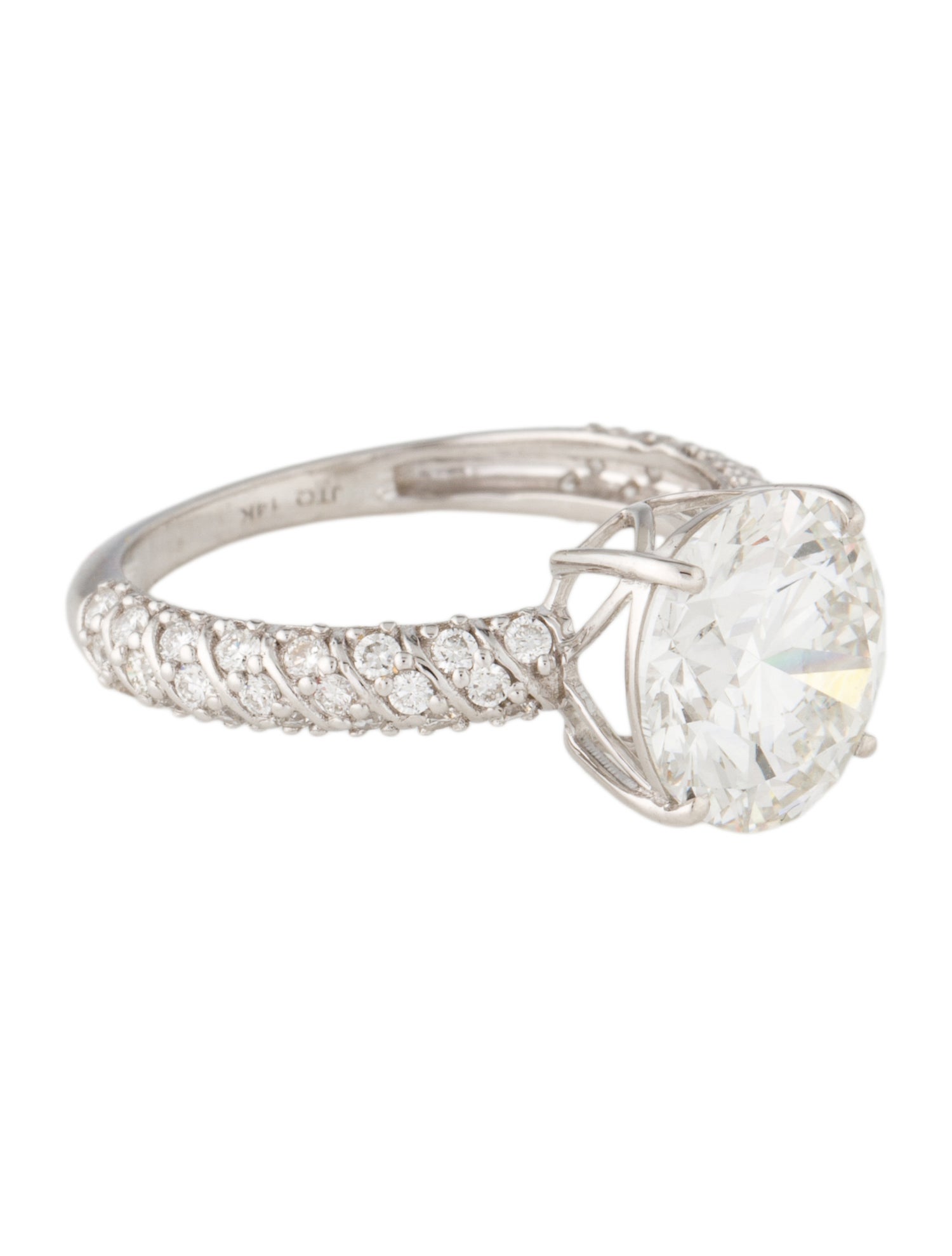 Ring 14K 3.39ct Lab-Grown Diamond Engagement
