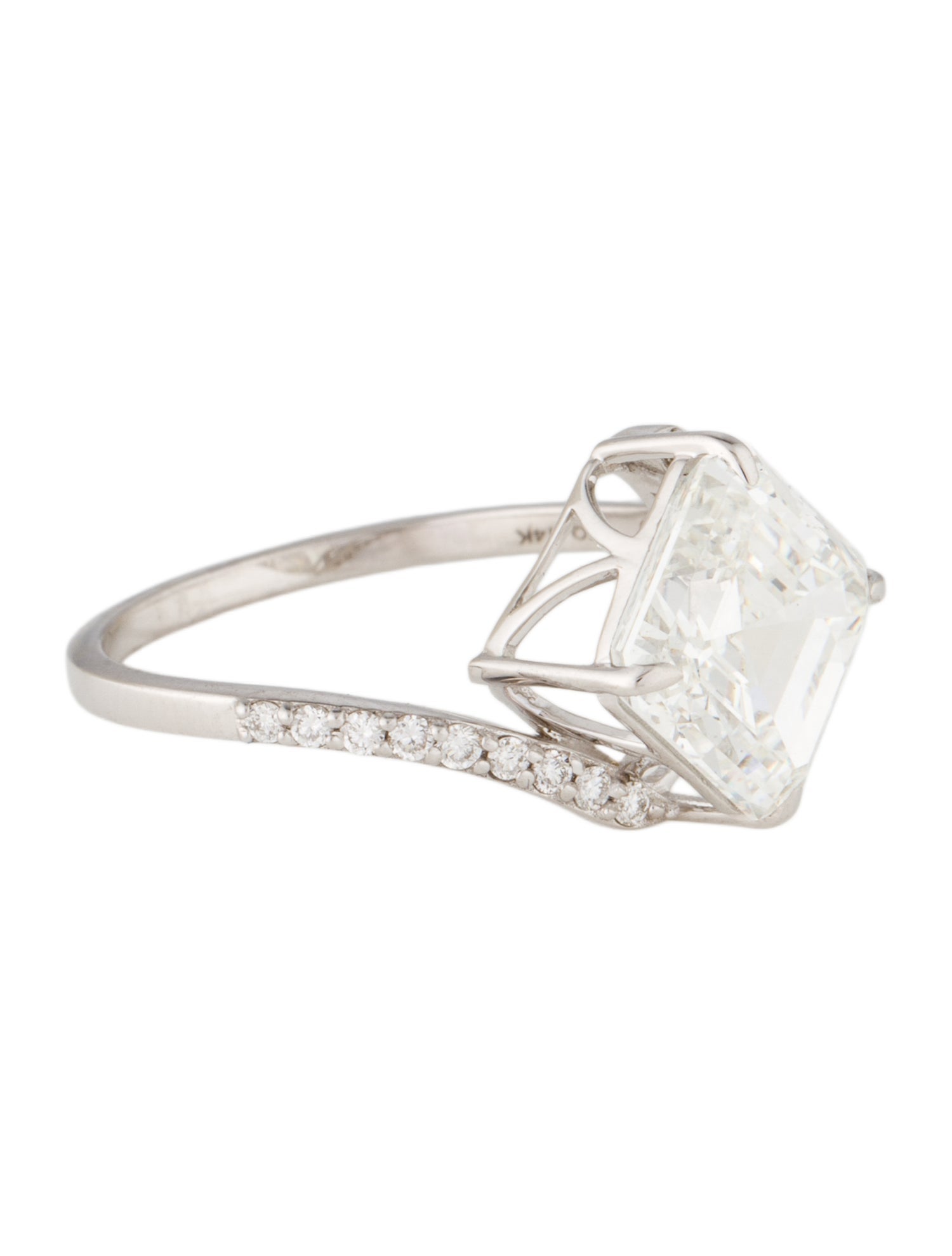 Ring 14K 3.92ct Lab-Grown Diamond Engagement
