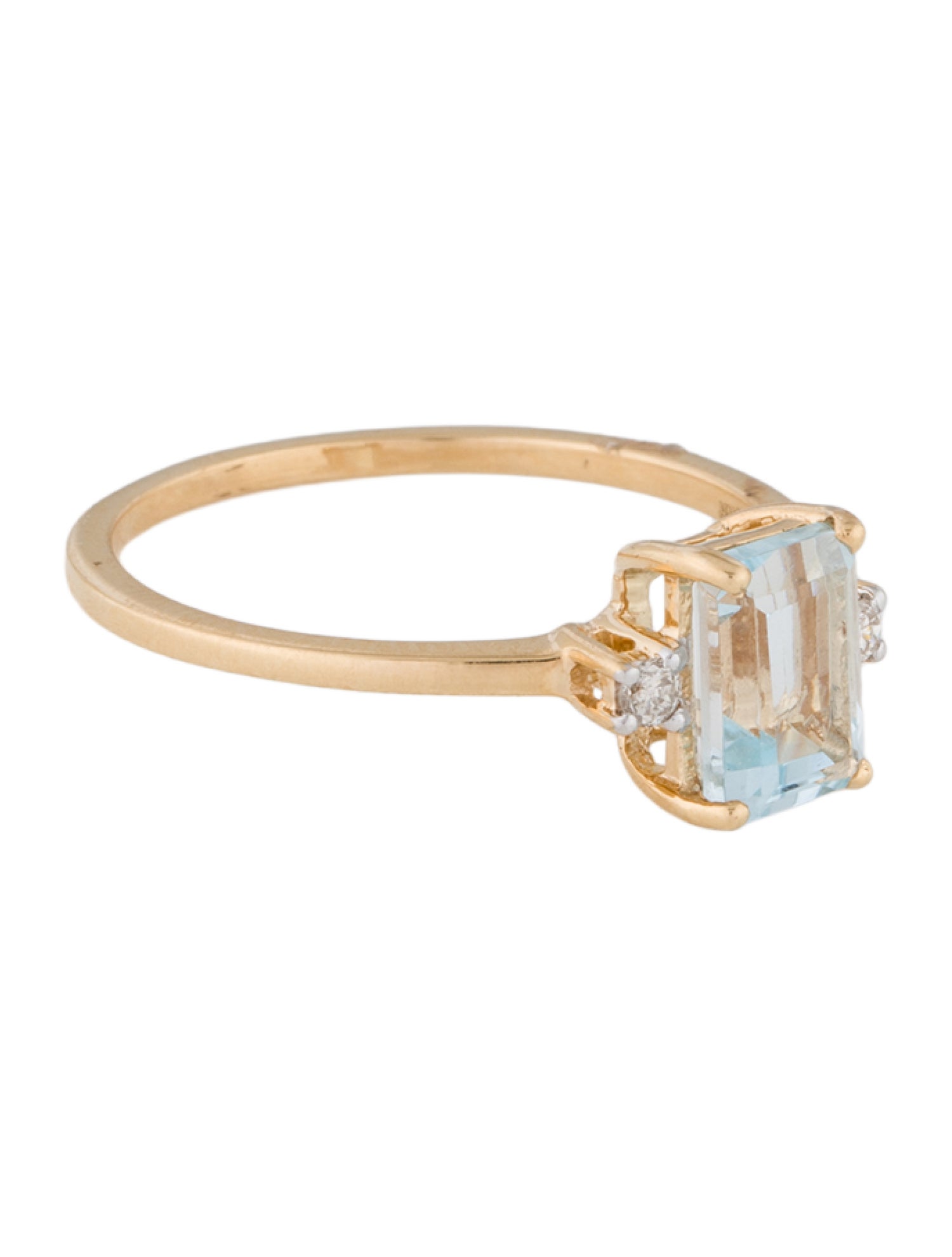 Ring 18k 1.25ct Topaz & Diamond Cocktail Ring