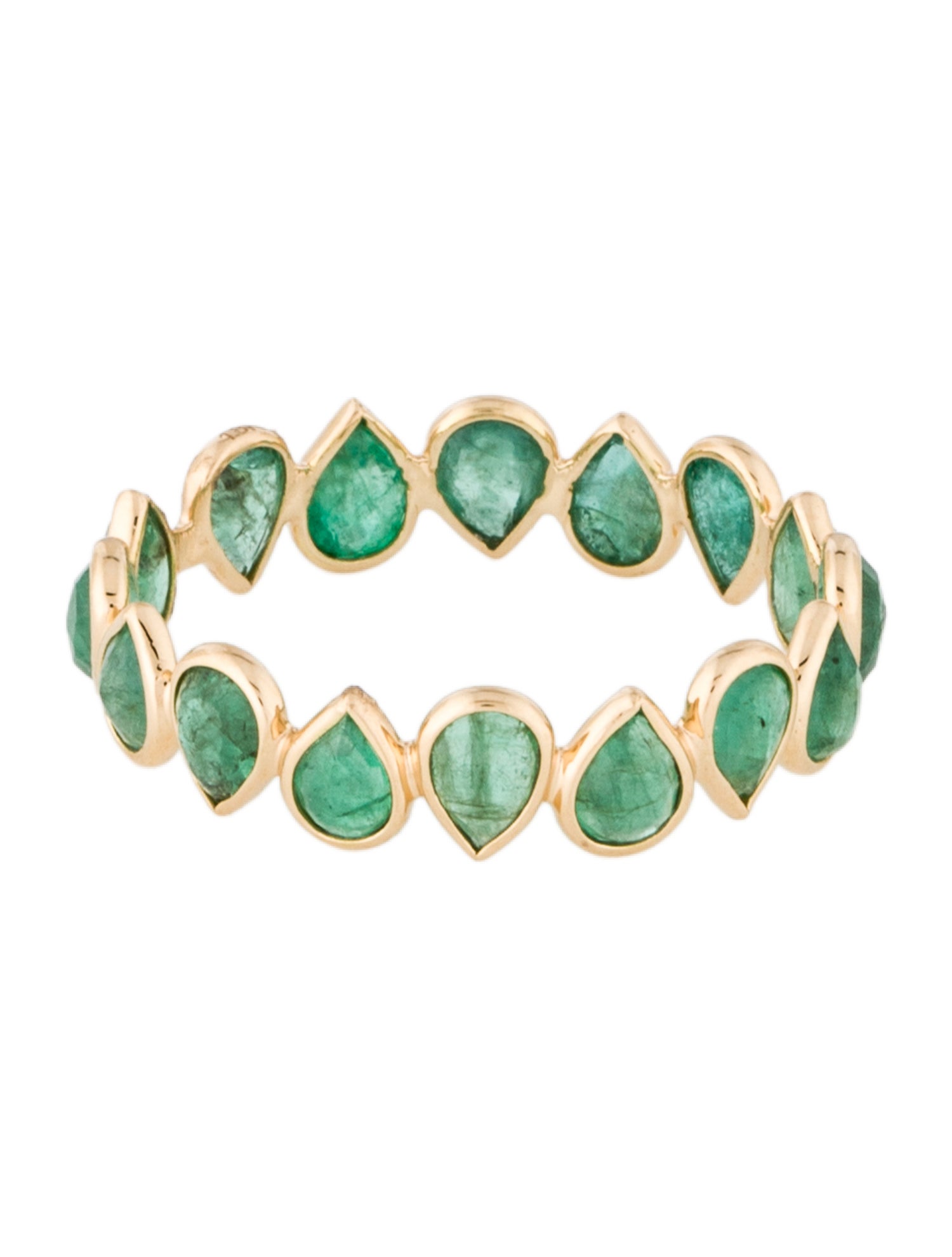 Ring 18K 1.60ctw Emerald Eternity Band