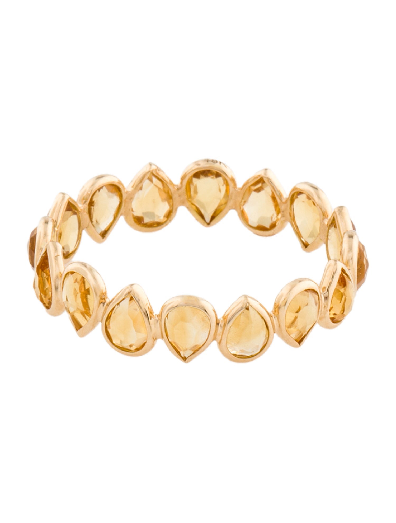 Ring 18K 2.28ctw Citrine Eternity Band - 18K Yellow Gold