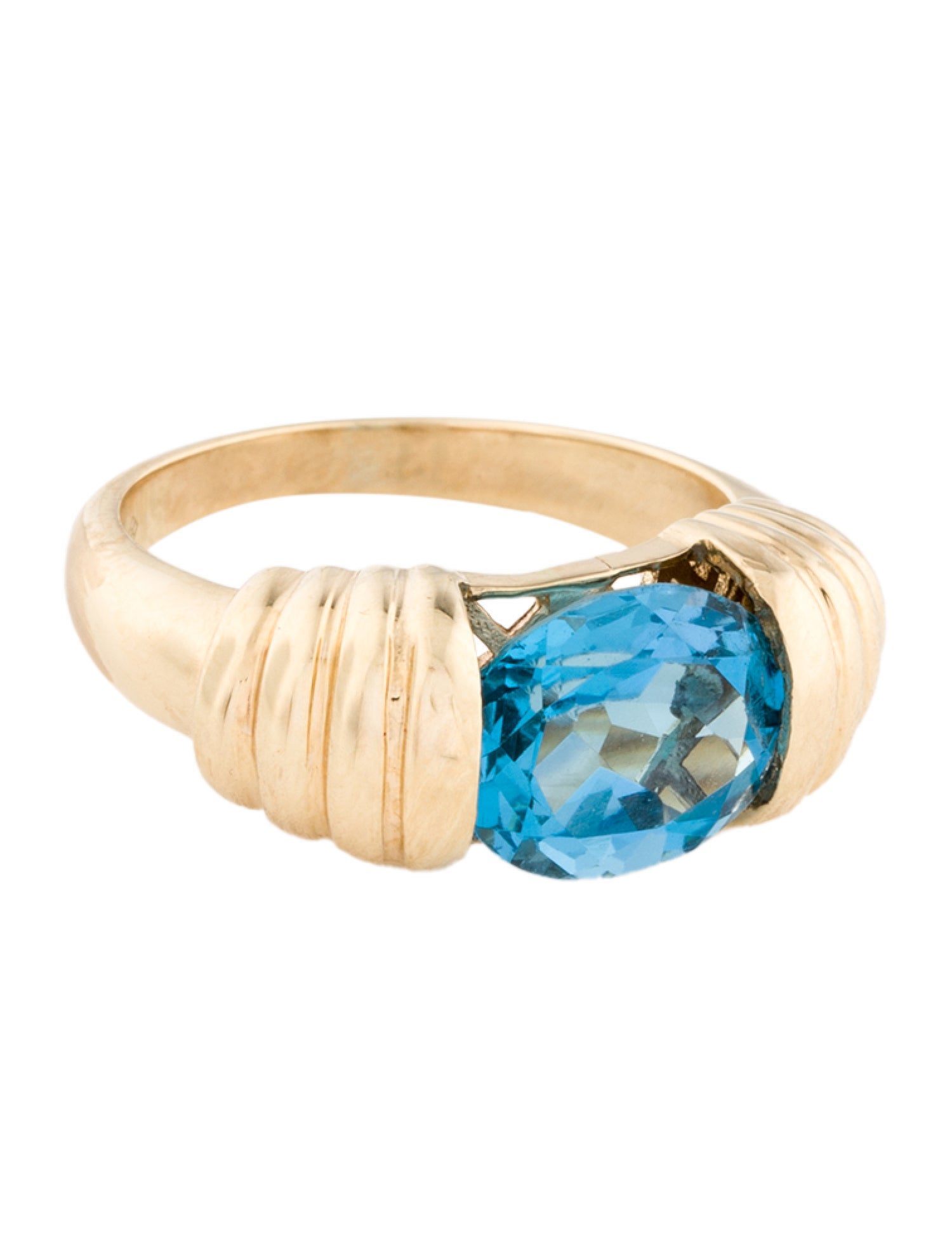 Ring 14K Topaz Cocktail Ring