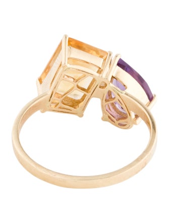 Ring 14K Amethyst & Citrine Toi et Moi Ring