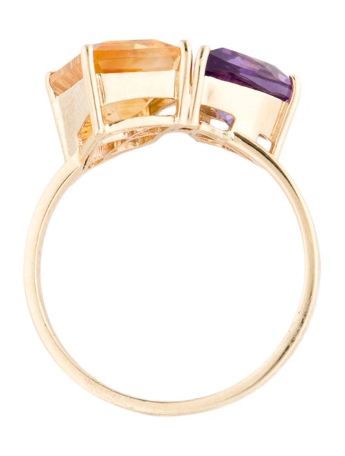 Ring 14K Amethyst & Citrine Toi et Moi Ring