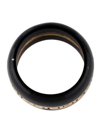 Ring 14K Onyx Greek Key Wide Band