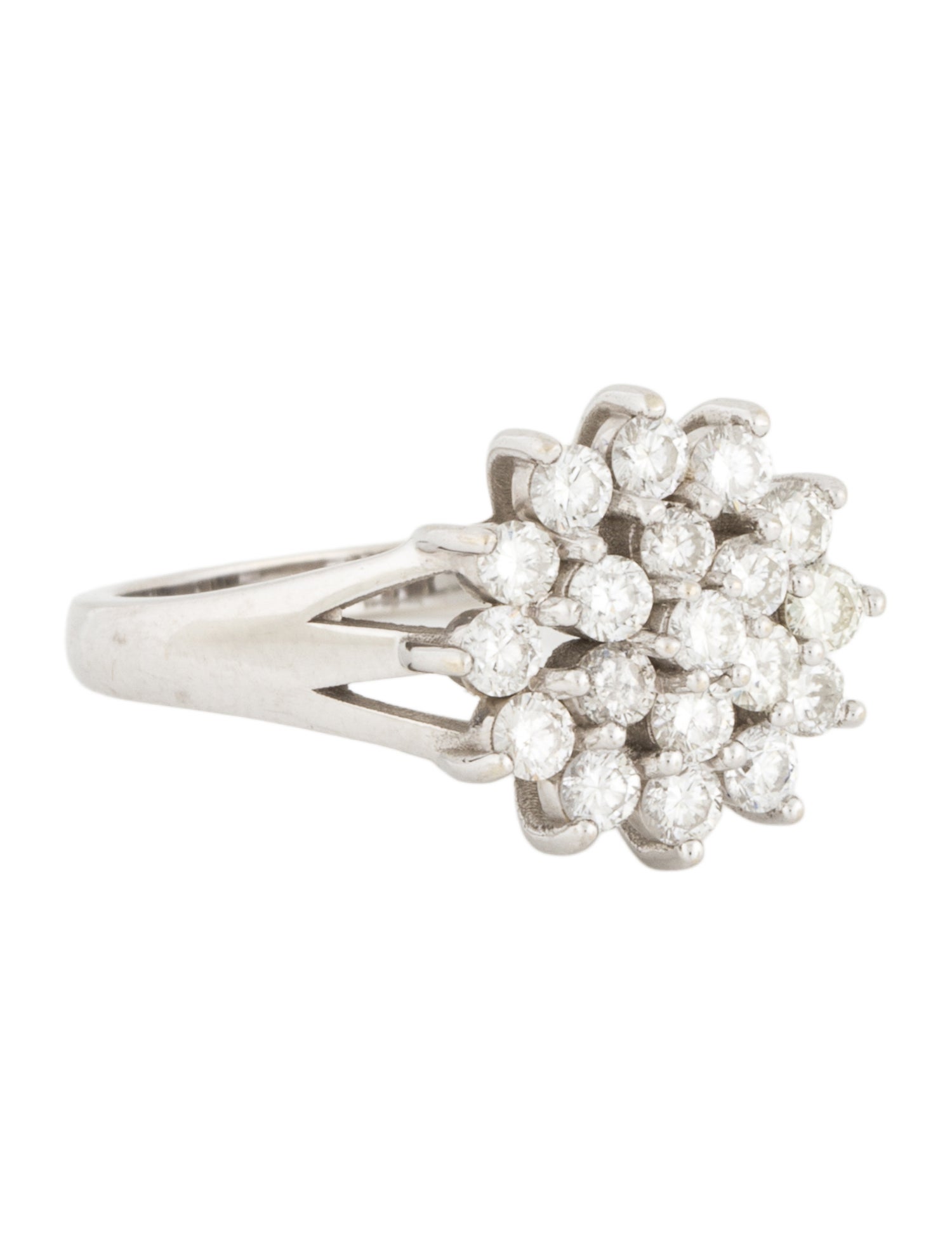 Ring 14K Diamond Cluster Ring