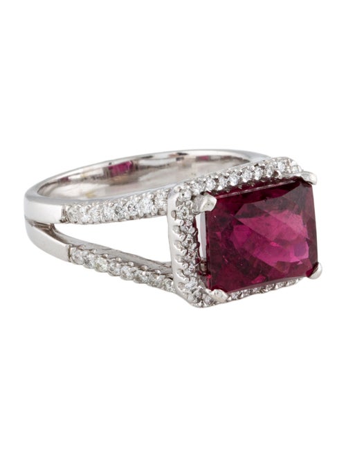 Ring 14K 4.95w Tourmaline & Diamond Cocktail Ring