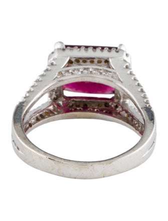 Ring 14K 4.95w Tourmaline & Diamond Cocktail Ring