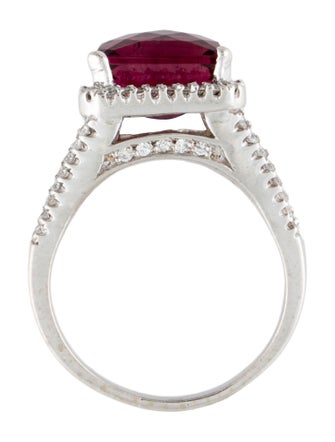 Ring 14K 4.95w Tourmaline & Diamond Cocktail Ring
