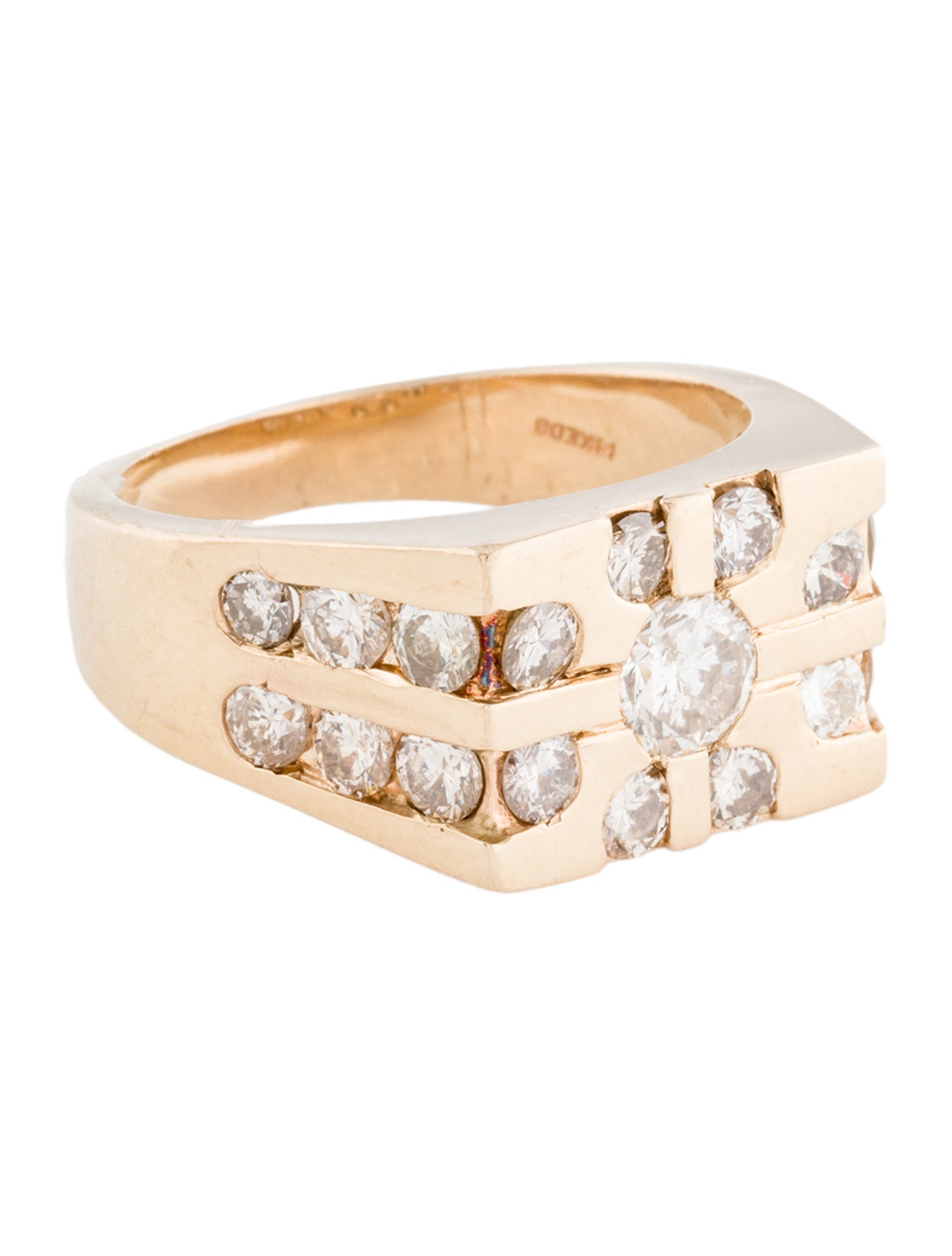 Ring 14K 3.13ctw Diamond Signet