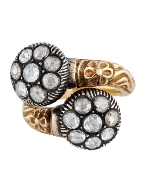 Ring 18K Diamond Bypass Cocktail Ring