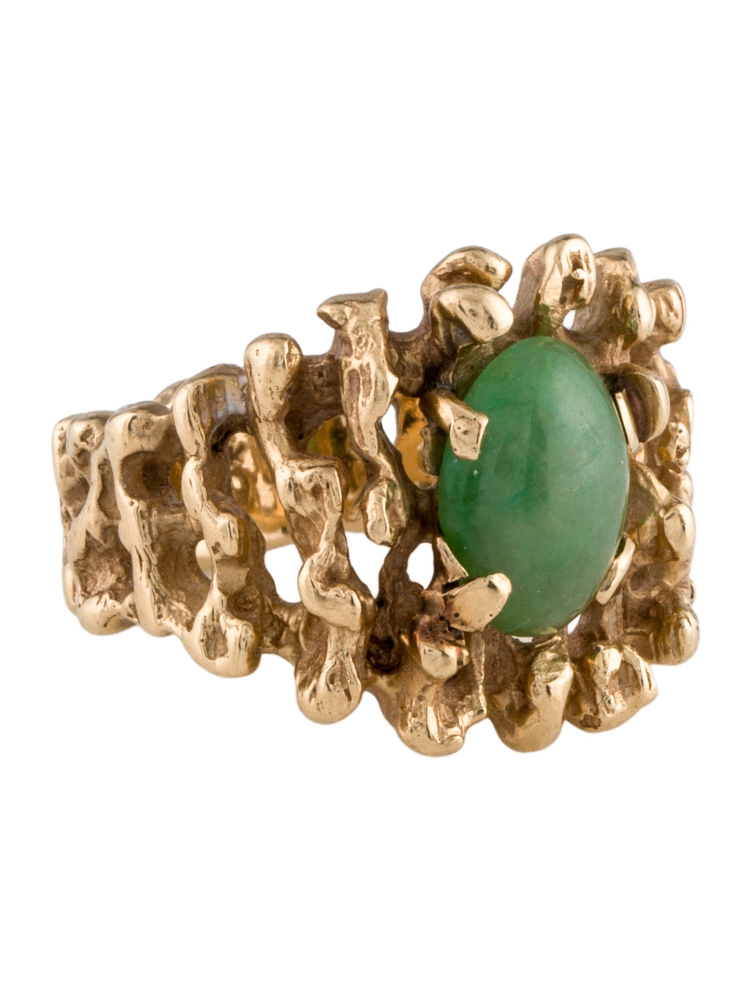 Ring 14K Jadeite Textured Band