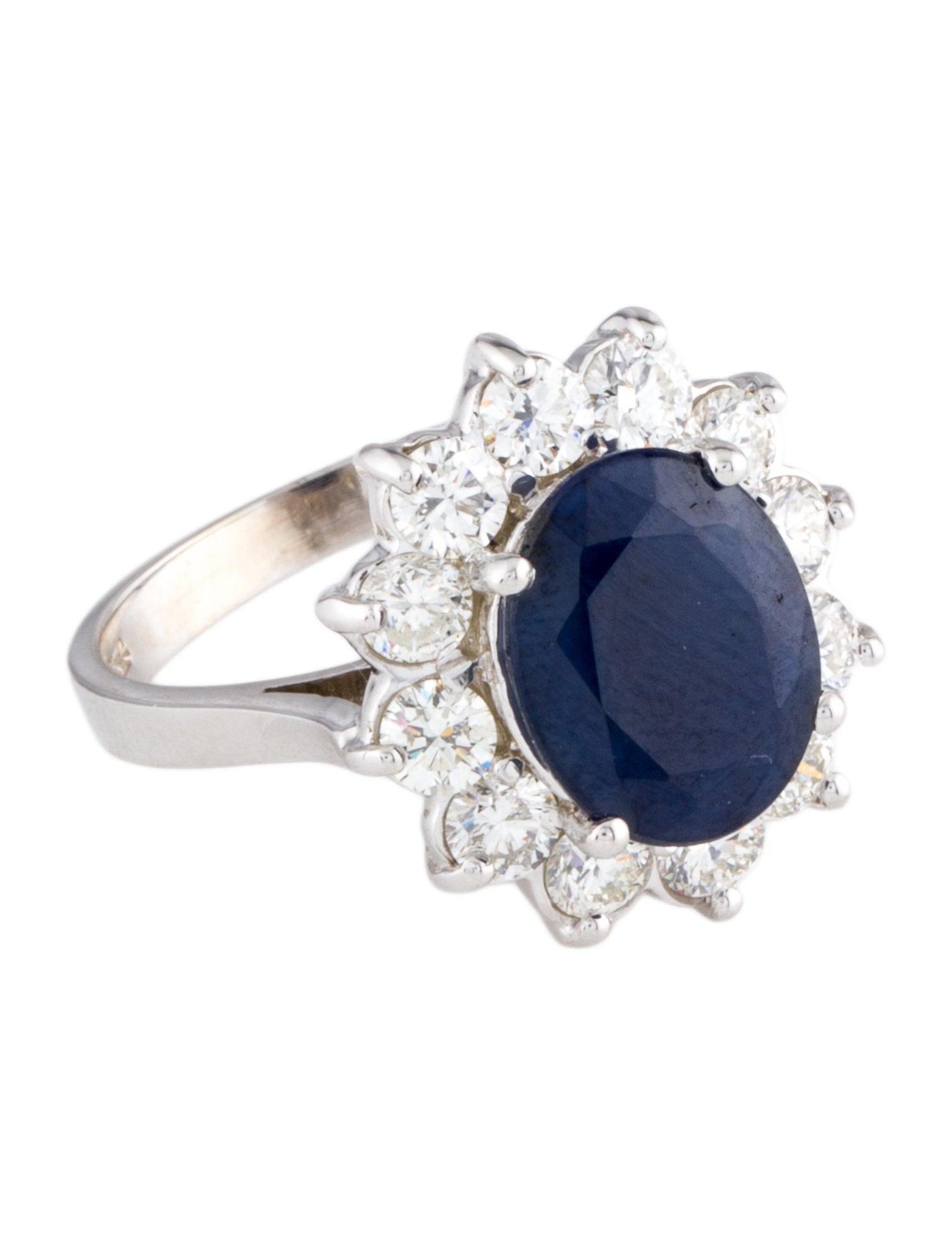 Ring 14K 3.77ctw Sapphire & Diamond Cocktail Ring