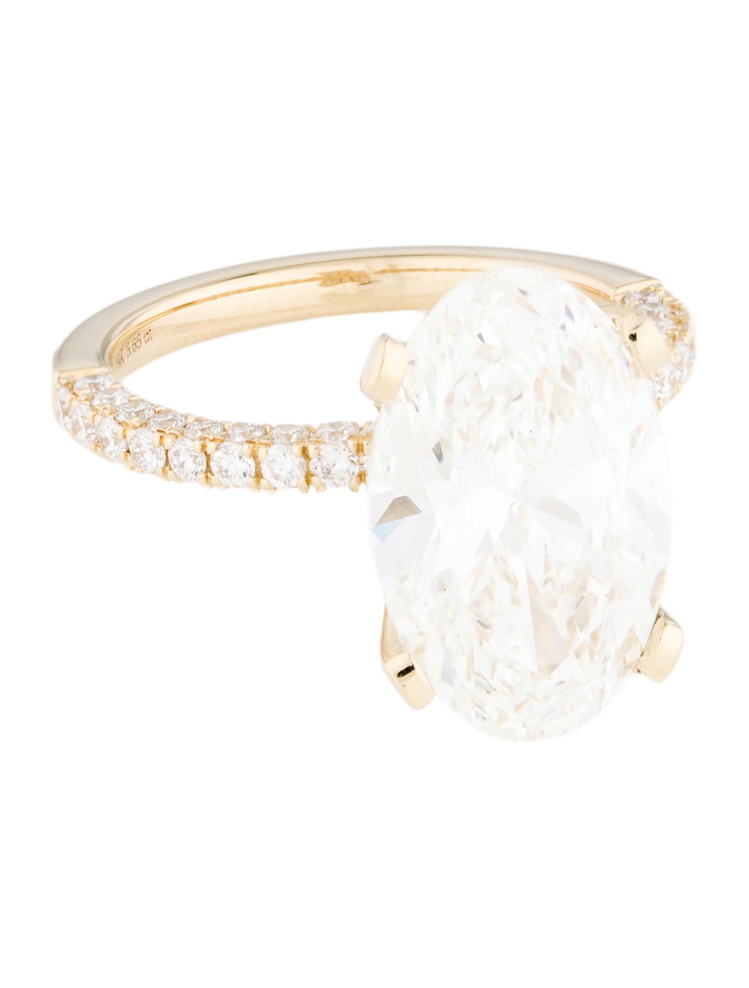 Ring 14K 5.66ctw Lab-Grown Diamond Engagement Ring