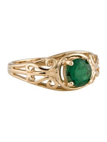 Ring Cocktail 14K Emerald 6