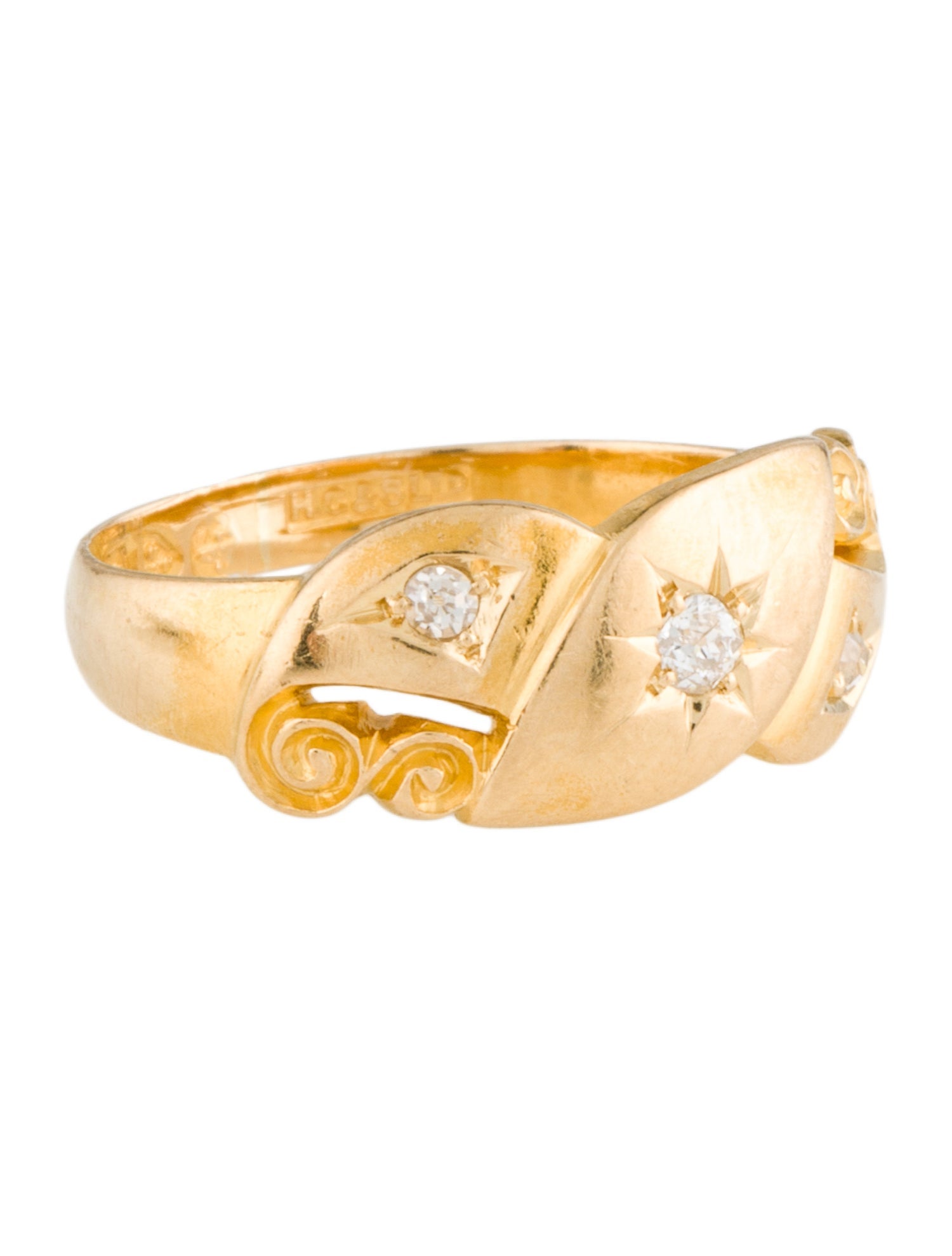 Ring Antique 18K Diamond Band Ring