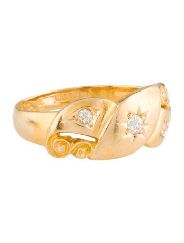 Ring Band Antique 18K Diamond 5.25
