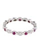 Ring 18K Ruby & Diamond Band