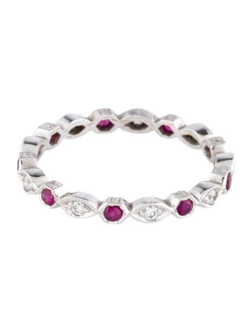 Ring 18K Ruby & Diamond Band